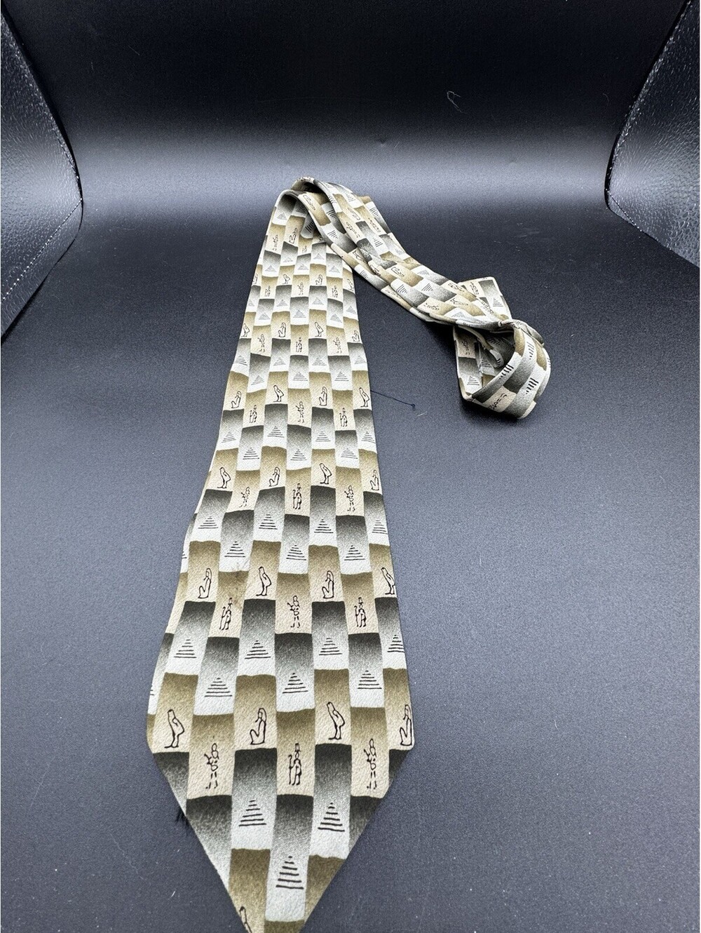 Vintage 1996 Grateful Dead Hieroglyphs 13th Set Silk Tie 64” READ